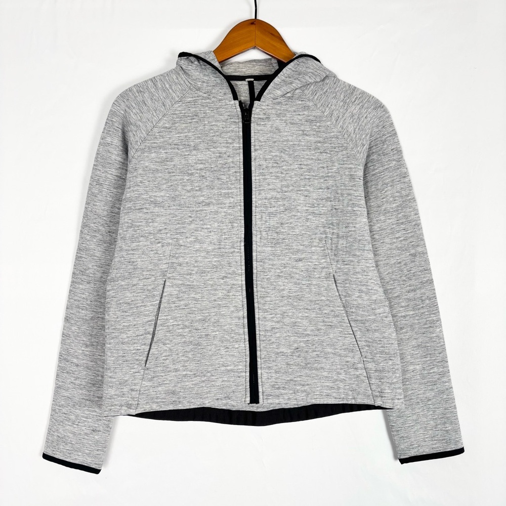 Lululemon Womens City Bound Hoodie Heathered Space Dyed Medium Grey Size‎ 6